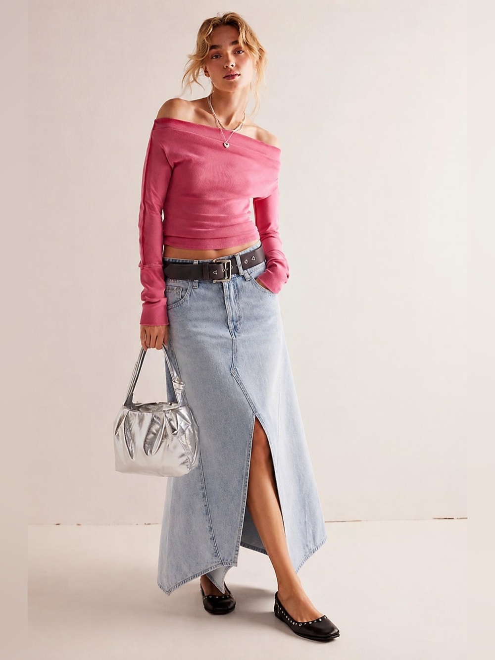 FREE PEOPLE WE THE FREE AQUARIUS MAXI SKIRT